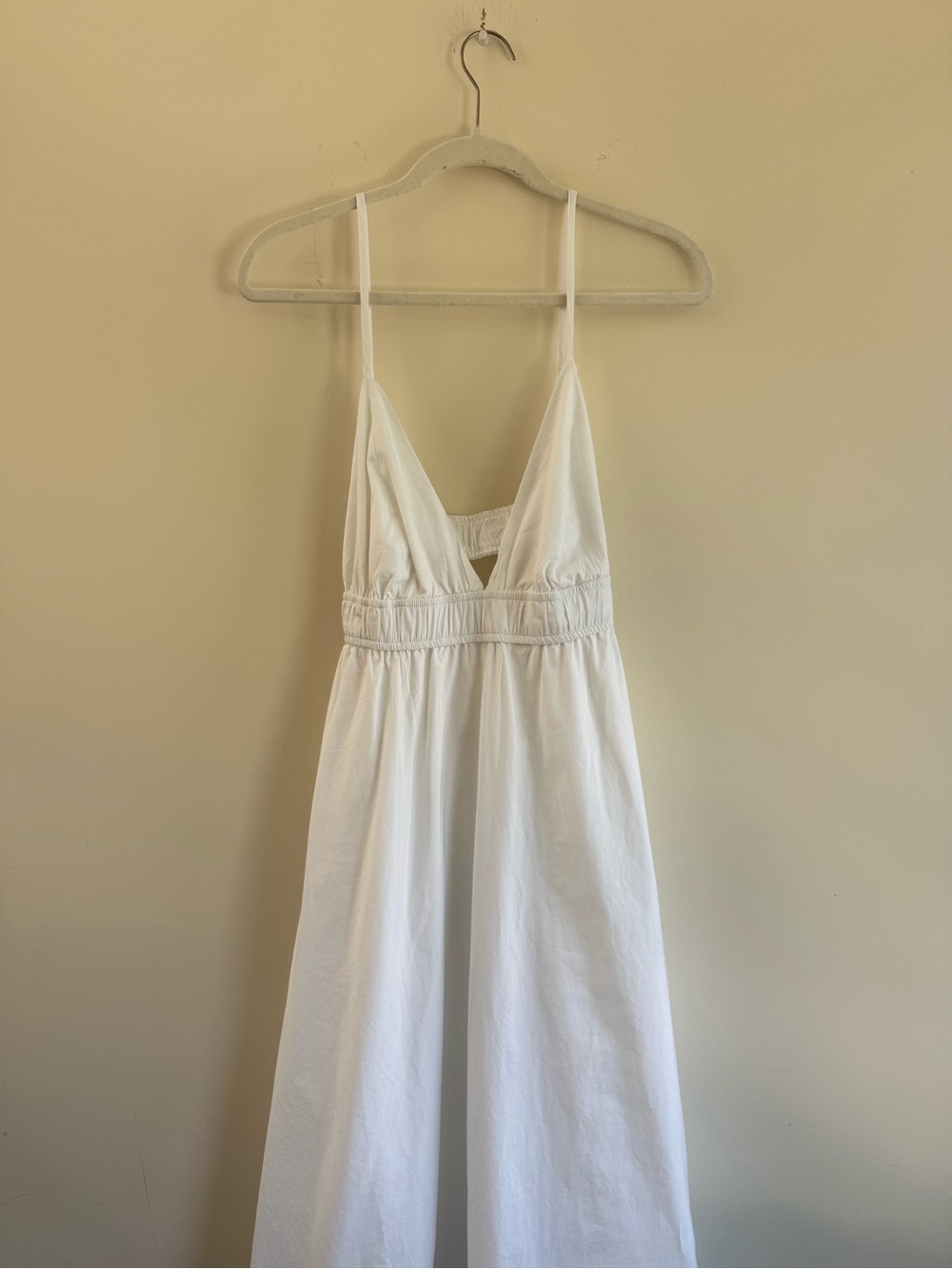 Aritzia White Strapless Maxi Dress